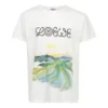 Herren Loewe Baumwoll-T-Shirt mit Wasserfarben-Print, kurzärmelig, weiß H6109831Pc-2100