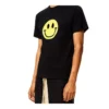 Herren Loewe Chest Yellow Smiling Face Kurzarm-Shirt Schwarz H616341X87-1100