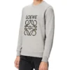 Herren-Pullover aus Baumwolle mit gesticktem loewe-Anagramm-Logo, grau, H526341Xa1-1440