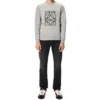 Herren-Pullover aus Baumwolle mit gesticktem loewe-Anagramm-Logo, grau, H526341Xa1-1440
