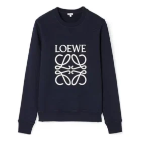 Herren-Pullover aus Baumwolle mit gesticktem loewe-Anagramm-Logo, marineblau, H526341Xa1-5110 Herren-Pullover aus Baumwolle mit gesticktem loewe-Anagramm-Logo, marineblau, H526341Xa1-5110