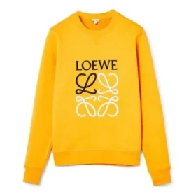 Herren-Pullover aus Baumwolle mit gesticktem loewe-Anagramm-Logo, orange, H526341Xa1-9100 Herren-Pullover aus Baumwolle mit gesticktem loewe-Anagramm-Logo, orange, H526341Xa1-9100