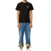 Herren-T-Shirt von loewe: „Anagram Classic“ – bestickt, aus Baumwolle, Rundhalsausschnitt, kurze Ärmel, schwarz, H6109230Cr-1100