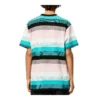 Herren-T-Shirt von loewe aus Baumwolle mit Streifen und gesticktem Logo, kurzärmelig, H6109950Pc-9990