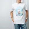 Herren-T-Shirt von loewe AW19 „Painting“ mit kurzen Ärmeln, weiß, H6299720Si