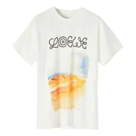 Herren-T-Shirt von loewe mit Aufdruck, kurzärmelig, weiß, H6299980Pc-2100
