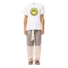 Herren-T-Shirt von loewe mit aufgedrucktem lächelndem Gesicht aus reiner Baumwolle, kurzärmelig, weiß H616341X87-2100