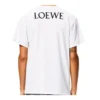 Herren-T-Shirt von loewe mit aufgedrucktem lächelndem Gesicht aus reiner Baumwolle, kurzärmelig, weiß H616341X87-2100