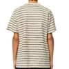 Herren-T-Shirt von loewe mit Streifenmuster, kurzärmelig, weiß, H6109650Pc-2396