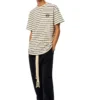 Herren-T-Shirt von loewe mit Streifenmuster, kurzärmelig, weiß, H6109650Pc-2396