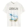 Herren-T-Shirt von loewe mit „White Snow Mountain“-Print, kurzärmelig, weiß, H6299983Pc-2100