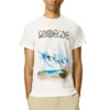 Herren-T-Shirt von loewe mit „White Snow Mountain“-Print, kurzärmelig, weiß, H6299983Pc-2100