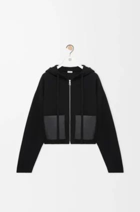Hoodie mit Reißverschluss aus Wolle
