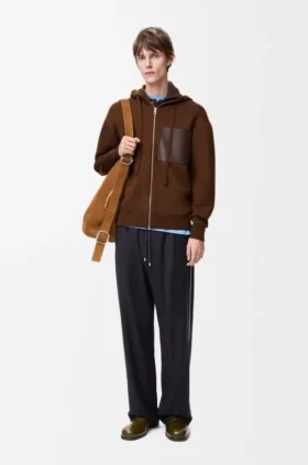 Hoodie mit Reißverschluss aus Wolle