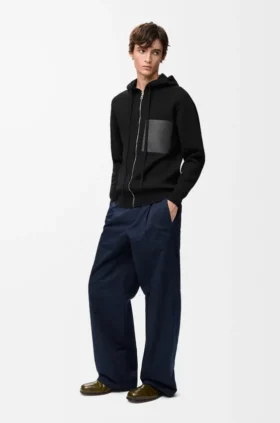 Hoodie mit Reißverschluss aus Wolle
