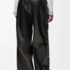 Hose mit Gürtel aus Nappa-Lammleder Hose mit Gürtel aus Nappa-Lammleder