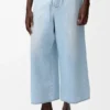 Hose mit Kordelzug aus Denim