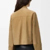 Jacke mit Umschlag aus Lammveloursleder Jacke mit Umschlag aus Lammveloursleder