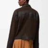 Jacke mit Umschlag aus Lammveloursleder Jacke mit Umschlag aus Lammveloursleder