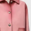 Jacke mit Umschlag aus Lammveloursleder Jacke mit Umschlag aus Lammveloursleder