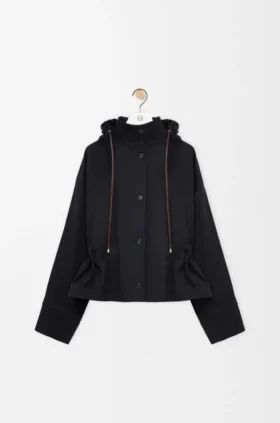 Kapuzenjacke aus Baumwolle und Seide