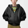 Kapuzenjacke aus Nappa-Lammleder Kapuzenjacke aus Nappa-Lammleder