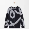 Kapuzenpullover mit Reißverschluss aus Wolle und Baumwolle Kapuzenpullover mit Reißverschluss aus Wolle und Baumwolle