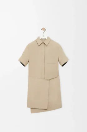 Kleid aus Baumwolle und Seide