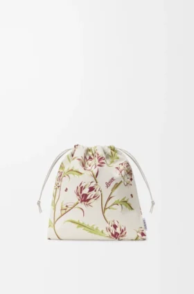 Kleine „Artichoke“-Pouch mit Kordelzug aus Canvas