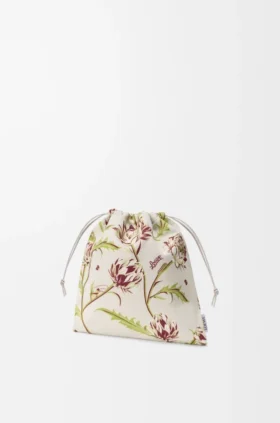 Kleine „Artichoke“-Pouch mit Kordelzug aus Canvas