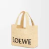 Kleine „Loewe Font Tote“ aus Raffia Kleine „Loewe Font Tote“ aus Raffia