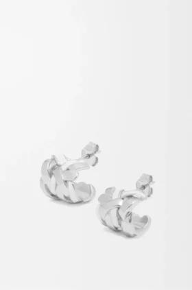 Kleine „Nest“-Creolen aus Sterlingsilber und Emaille