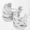 Kleine „Nest“-Creolen aus Sterlingsilber und Emaille Kleine „Nest“-Creolen aus Sterlingsilber und Emaille