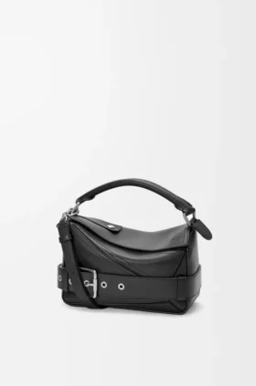 Kleine „Puzzle Biker“-Tasche aus glänzendem Kalbsleder