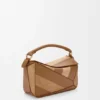 Kleine „Puzzle“-Tasche aus klassischem Kalbsleder und Wildleder Kleine „Puzzle“-Tasche aus klassischem Kalbsleder und Wildleder