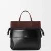 Kleine Switch-Tasche aus Paper-Kalbsleder und Wildleder