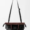 Kleine Switch-Tasche aus Paper-Kalbsleder und Wildleder