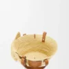 Kleiner Elefantenkorb aus Raffia und Kalbsleder Kleiner Elefantenkorb aus Raffia und Kalbsleder