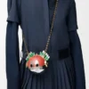 „Knight Cat“-Clutch aus Metall und Nappa-Lammleder „Knight Cat“-Clutch aus Metall und Nappa-Lammleder