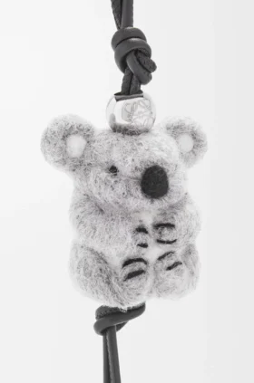 Koala-Anhänger aus Filz und Kalbsleder Koala-Anhänger aus Filz und Kalbsleder