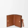 Kompaktes Portemonnaie mit Knot-Motiv aus glänzendem Nappa-Kalbsleder Kompaktes Portemonnaie mit Knot-Motiv aus glänzendem Nappa-Kalbsleder