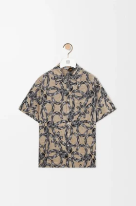 Kurzarmhemd aus Baumwoll-Frottee-Jacquard