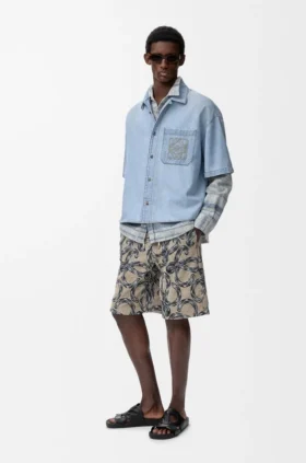 Kurzarmhemd aus Denim