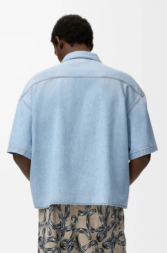 Kurzarmhemd aus Denim Kurzarmhemd aus Denim