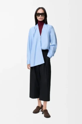 Kurze Hose aus Baumwolle und Seide