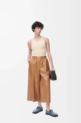 Kurze Hose aus Nappa-Lammleder