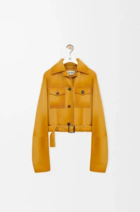 Kurze Jacke aus Lammveloursleder