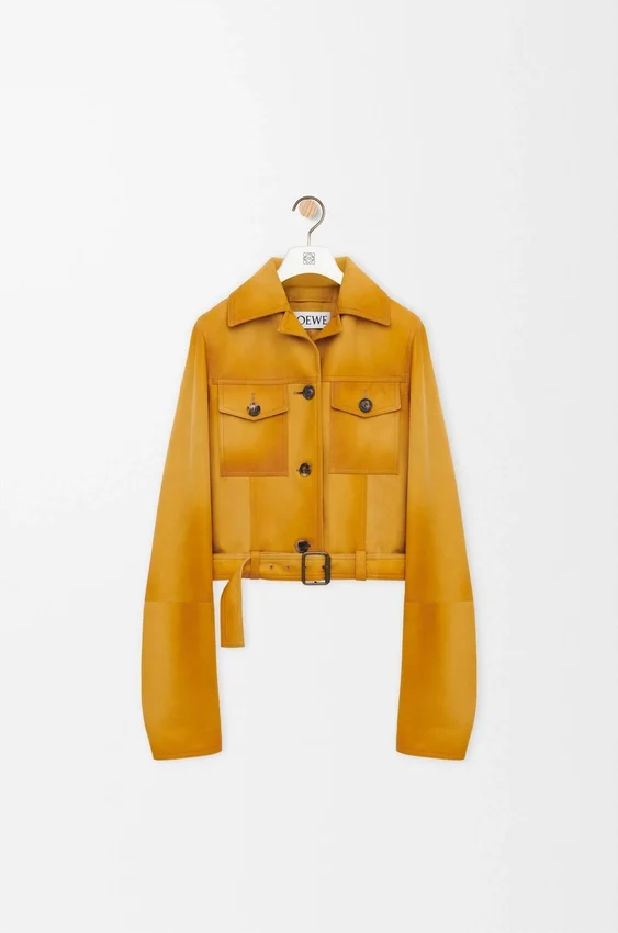 Kurze Jacke aus Lammveloursleder Kurze Jacke aus Lammveloursleder