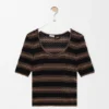 Kurzärmeliger Pullover aus Baumwollmischung Kurzärmeliger Pullover aus Baumwollmischung
