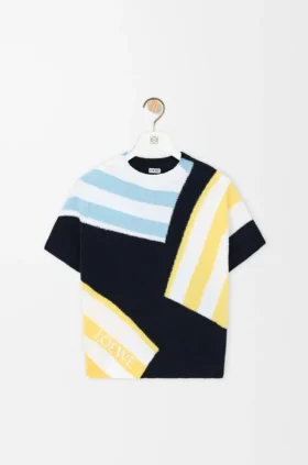 Kurzärmeliger Pullover aus Baumwollmischung